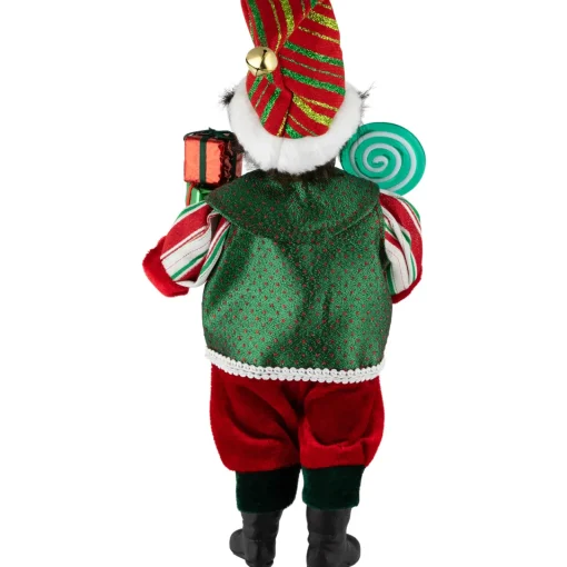 Online Lollipop Elf with Gifts Christmas Figure - 12" Elves & Fairies
