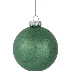 Hot Matte and Shiny Finish Ball Glass Christmas Ornaments - 3" (80mm) - Dark Aquamarine - 9ct Glass|Ball Ornaments