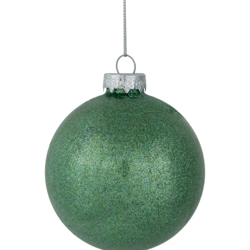 Hot Matte and Shiny Finish Ball Glass Christmas Ornaments - 3" (80mm) - Dark Aquamarine - 9ct Glass|Ball Ornaments