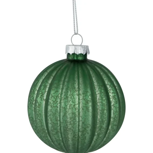 Hot Matte and Shiny Finish Ball Glass Christmas Ornaments - 3" (80mm) - Dark Aquamarine - 9ct Glass|Ball Ornaments
