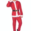 Online Men's White and Red Santa Claus Christmas Costume Set - Standard Size Costumes