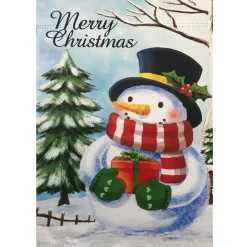 Hot Merry Christmas and Snowman Outdoor Garden Flag 12.5" x 18" Yard Signs