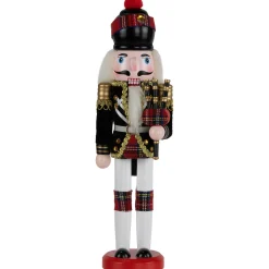 Best Mini Bagpiper Nutcracker Christmas Figure - 12" - Black and Red Nutcrackers