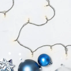 Online Mini Christmas Commercial Light Set - Clear - 60' Gray Wire - 100ct Incandescent