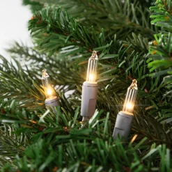 Online Mini Christmas Commercial Light Set - Clear - 60' Gray Wire - 100ct Incandescent