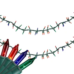 Best Mini Christmas Light Garland Set - Multi-Color - 18' Green Wire - 300ct Novelty