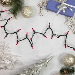 Clearance Mini Christmas Light Set - Purple - 10' Black Wire - 50ct Incandescent