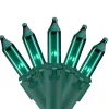 Online Mini Christmas Light Set - Teal Green - 17.25' Green Wire - 50 ct Incandescent