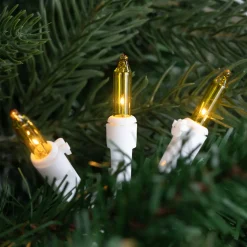 Discount Mini Christmas Lights - Yellow - 20.25' White Wire - 100ct Incandescent