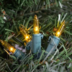 Mini Christmas Lights - Yellow - 20.25' Green Wire - 100ct Incandescent