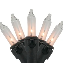 Discount Mini Christmas String Light Set - Clear - 20.25' Black Wire - 100ct Incandescent
