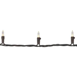Clearance Mini Commercial Christmas Light Set - Clear - 300ct - 68' Brown Wire Commercial
