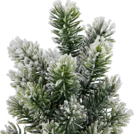 Clearance Mini Flocked Pine Artificial Christmas Trees with Burlap Base - 18" - Set of 3 Flocked