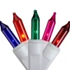 Best Mini Icicle Christmas Lights - Multi-Color - 9.5' White Wire - 300ct Icicles