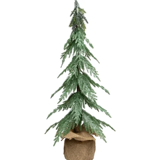 Hot Mini Icy Pine Christmas Tree in Burlap Base - 24" - Unlit Unlit