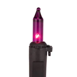 Best Mini Incandescent Christmas Light Set - Purple - 20.25' Black Wire - 100ct Incandescent
