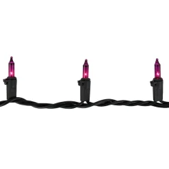 Best Mini Incandescent Christmas Light Set - Purple - 20.25' Black Wire - 100ct Incandescent