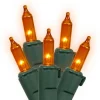 Online Mini Incandescent Net Style Christmas Lights - Orange - 4' x 6' - Green Wire Net Lights