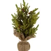 Discount Mini Pine with Berries Artificial Christmas Tree in Burlap Base - 12" - Unlit Unlit