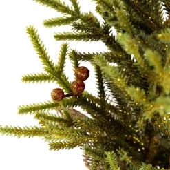 Discount Mini Pine with Berries Artificial Christmas Tree in Burlap Base - 12