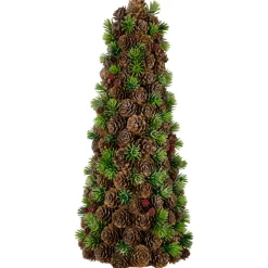 Sale Mini Pinecone and Frosted Wild Berries Christmas Cone Tree - 15" Trees