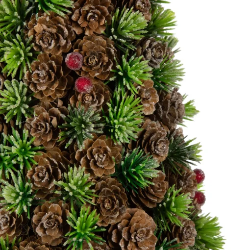 Sale Mini Pinecone and Frosted Wild Berries Christmas Cone Tree - 15" Trees