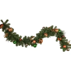 Mixed Artificial Foliage with Ornaments Christmas Garland - 6' x 12'' - Unlit Pre Decorated