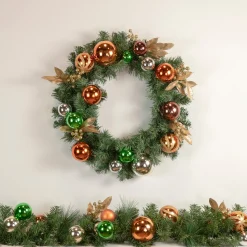 Mixed Artificial Foliage with Ornaments Christmas Garland - 6' x 12'' - Unlit Pre Decorated