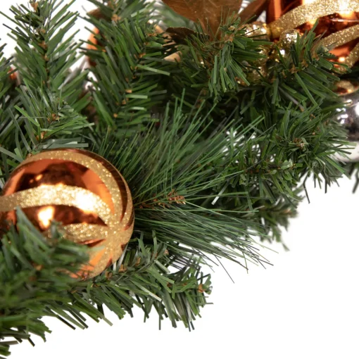 Mixed Artificial Foliage with Ornaments Christmas Garland - 6' x 12'' - Unlit Pre Decorated