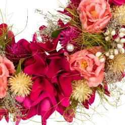 Online Mixed Floral and Berries Artificial Spring Wreath - 12.5