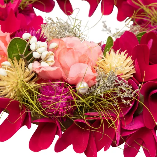 Online Mixed Floral and Berries Artificial Spring Wreath - 12.5" Unlit
