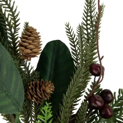 Sale Mixed Foliage with Berries Artificial Christmas Wreath, 20-Inch, Unlit Unlit