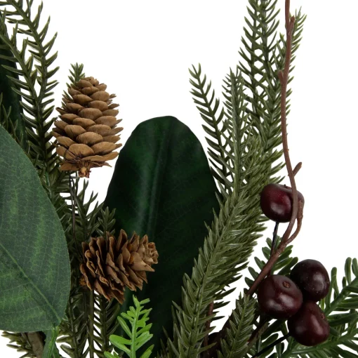 Sale Mixed Foliage with Berries Artificial Christmas Wreath, 20-Inch, Unlit Unlit
