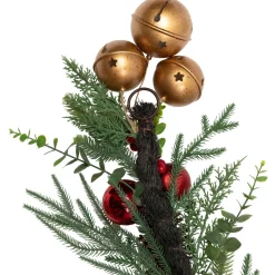 Clearance Mixed Foliage with Jingle Bells and Ornaments Artificial Christmas Garland - 6' x 8