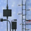 8-Mode LED Starter Kit with 4 Sets of Warm White Micro Rice Christmas Lights - Black Wire Fairys