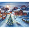 Sale Moonlit Sleighride Winter Scene Wall Decor Art Print Wall