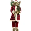 New Moose Santa Claus Standing Christmas Figure - 48" Santa Claus