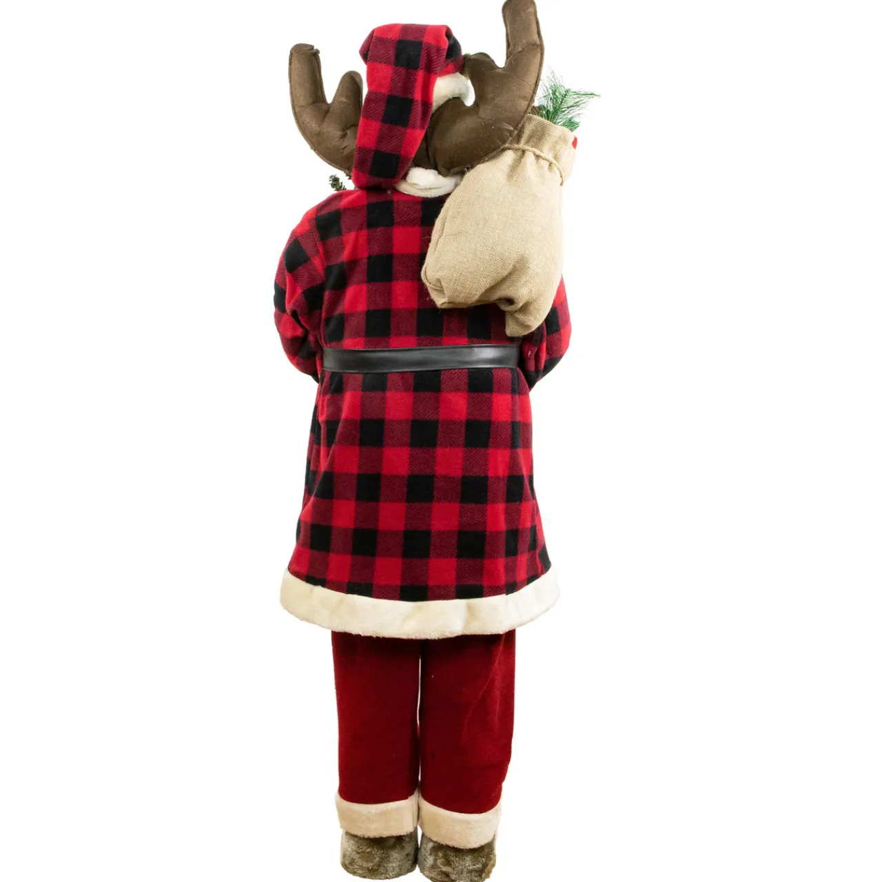 New Moose Santa Claus Standing Christmas Figure - 48" Santa Claus