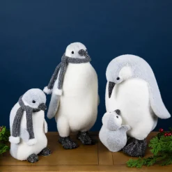 Mother Penguin with Chick Christmas Figurine - 10.75