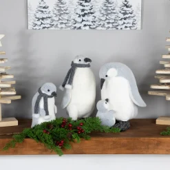 Mother Penguin with Chick Christmas Figurine - 10.75