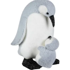 Mother Penguin with Chick Christmas Figurine - 10.75
