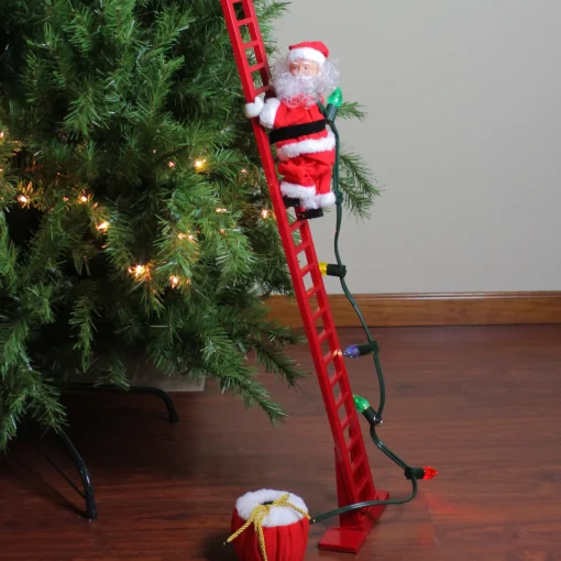 Outlet Mr Christmas Animated and Musical Climbing Santa with Light Strand People