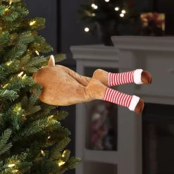 Discount Animated Kicking Reindeer Legs Tree Decoration People