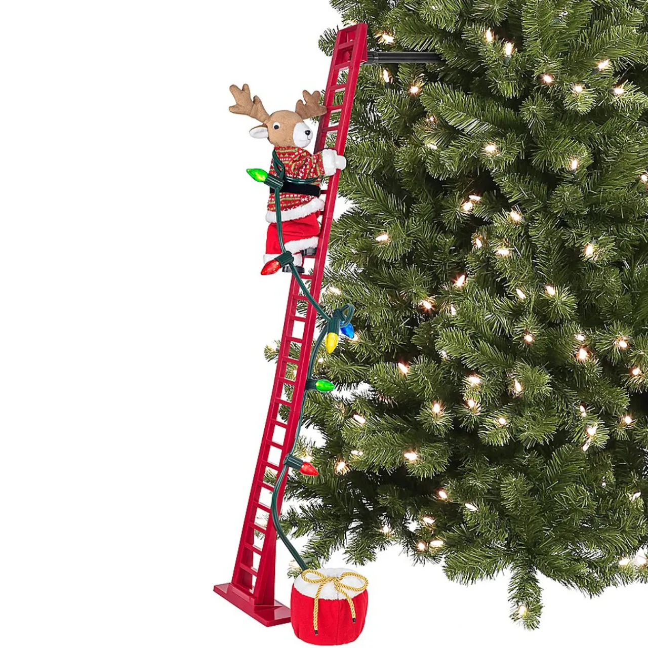 Best Reindeer Climbing Ladder Tabletop Decoration #337227 People