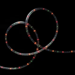 Discount Multi Colored Outdoor Christmas Rope Lights - 18ft Clear Wire Rope & Tape