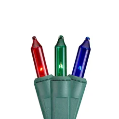New Multi-Function Mini Christmas Light Set - Multi-Color - 3' Green Wire - 150ct Incandescent
