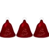 Clearance Musical Lighted Red Bells Christmas Decorations - 6.5" - Red - Set of 3 Bells