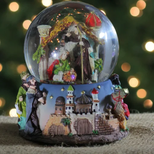 Outlet Nativity Manger Scene Christmas Musical Snow Globe - 5.75" Snow Globes