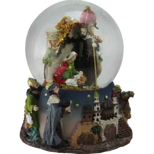 Outlet Nativity Manger Scene Christmas Musical Snow Globe - 5.75" Snow Globes