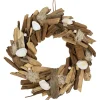 Sale Natural Driftwood and Seashell Artificial Wreath - 14" Unlit
